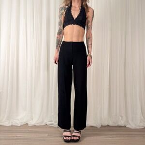 Lululemon Black Straight Leg Pants High Rise Workwear Trousers Small